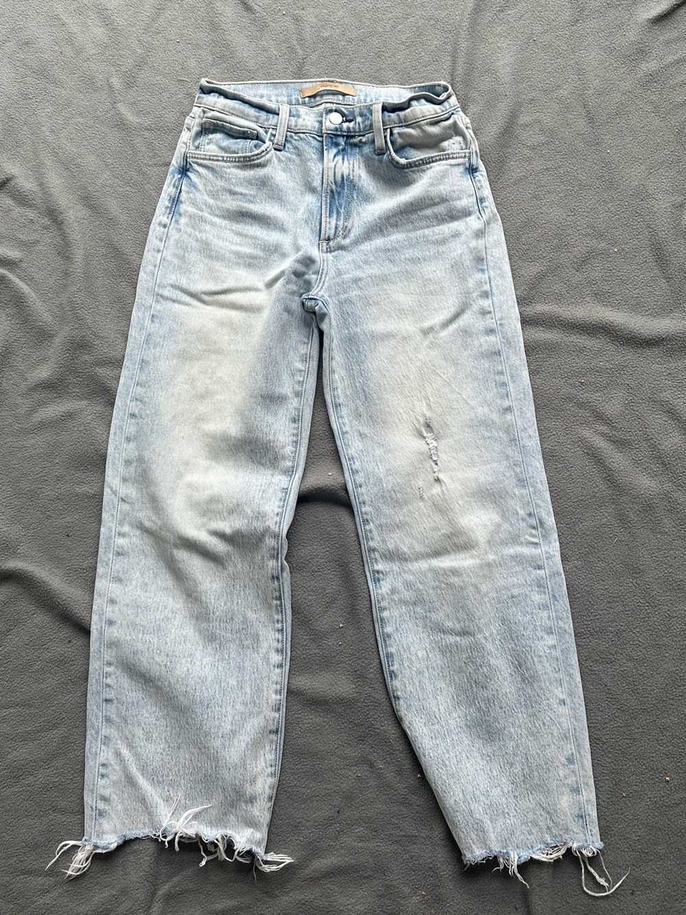 Joe's Jeans Light Wash The Blake High Rise Cropped Wide Legged Jeans